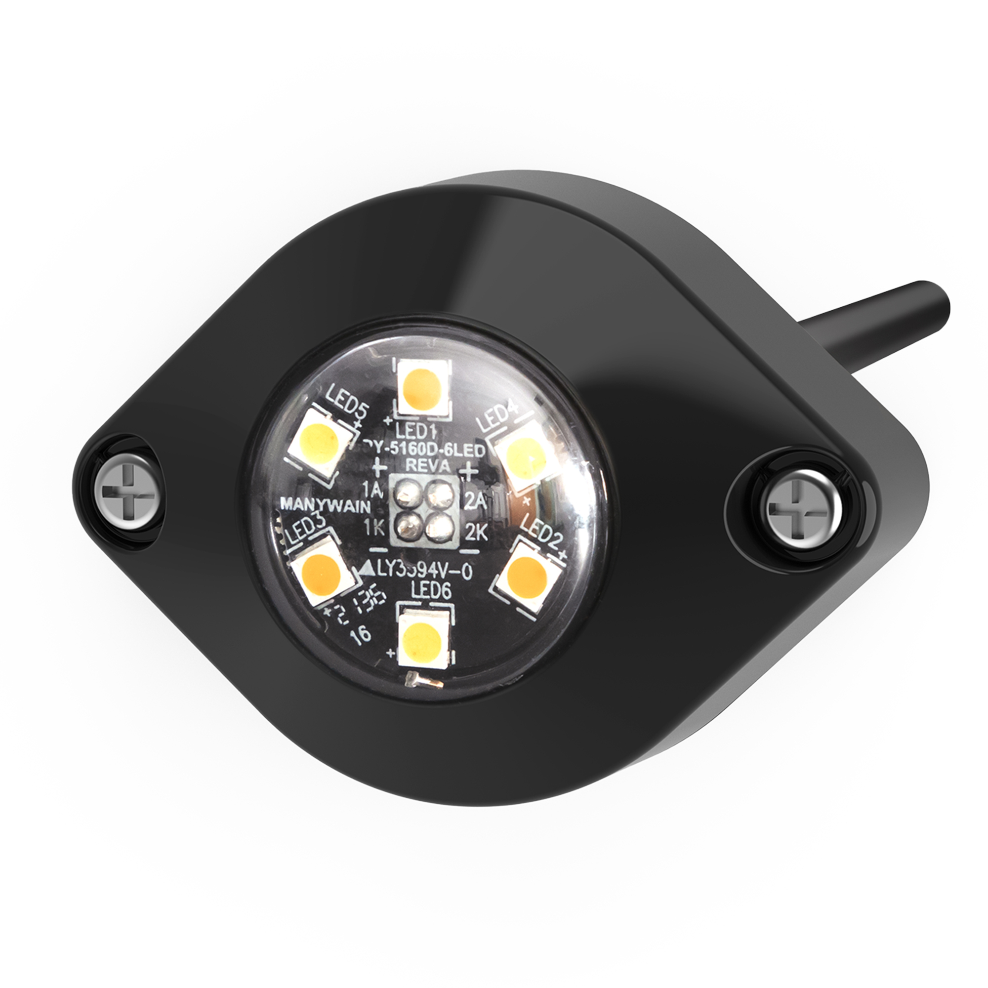 ECCO, LED FLASHER,HAL,12-24VDC,WHITE, Light Type LED, Lens Color Clear, Included (qty.) 1 Model# ED9015W